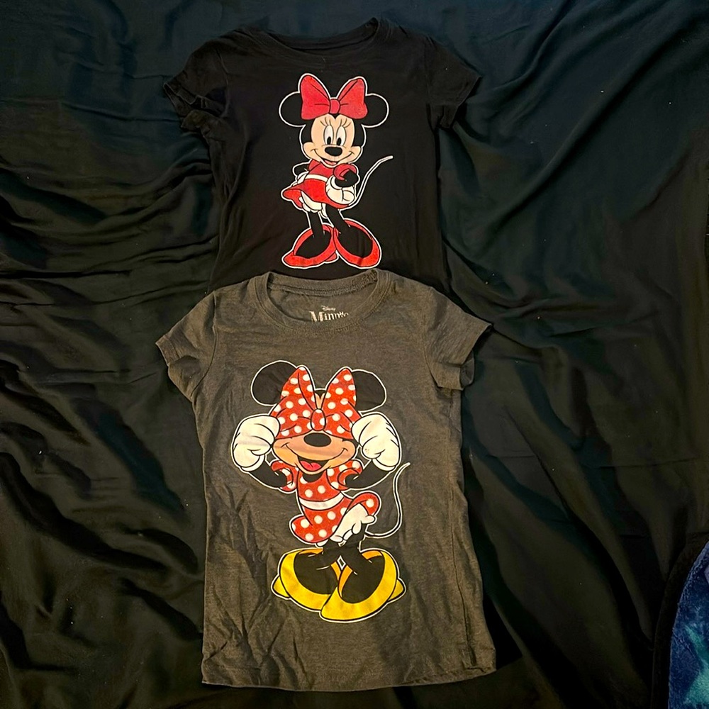 Lot of 2 kids girls Disney Minnie Mouse shirts size 6x
